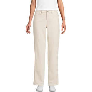 image:imageLands End Womens Soft Denim Mid Rise Boyfriend JeansNatural