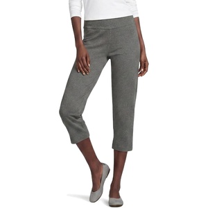 image:imageLands End Womens Starfish Mid Rise PullOn Crop PantsCharcoal Heather