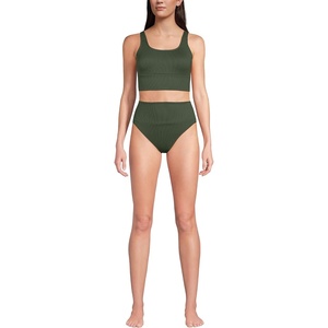 image:imageLands End Womens Tankini Swimsuit SetRich Olive Green Ottoman