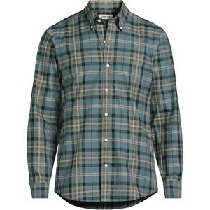 image:imageMens Traditional Fit No Iron Twill ShirtEucalyptusForest Moss Plaid