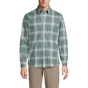 image:imageMens Traditional Fit No Iron Twill ShirtEucalyptusNavy Plaid