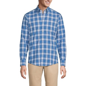 image:imageMens Traditional Fit No Iron Twill ShirtMariner Blue Plaid