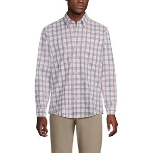 image:imageMens Traditional Fit No Iron Twill ShirtSea Salt PinkNavy Plaid