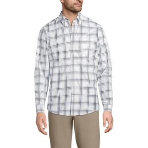 image:imageMens Traditional Fit No Iron Twill ShirtWhiteIndigo Blue Windowpane