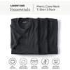 image:imageLands End Mens Crew Neck Undershirt 3 Pack  Combed Cotton Tubular Knit Taped Neck Seam Three Pack Layering Base Layer Big and Tall SizesBlack