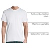 image:imageLands End Mens Crew Neck Undershirt 3 Pack  Combed Cotton Tubular Knit Taped Neck Seam Three Pack Layering Base Layer Big and Tall SizesWhite