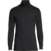 image:imageLands End Mens SuperT Cotton Turtleneck  Breathable Cotton Jersey Rib Knit Collar and Cuffs MidHip Length Layering Big and Tall SizesBlack