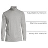 image:imageLands End Mens SuperT Cotton Turtleneck  Breathable Cotton Jersey Rib Knit Collar and Cuffs MidHip Length Layering Big and Tall SizesGray Heather