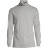 image:imageLands End Mens SuperT Cotton Turtleneck  Breathable Cotton Jersey Rib Knit Collar and Cuffs MidHip Length Layering Big and Tall SizesGray Heather