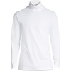 image:imageLands End Mens SuperT Cotton Turtleneck  Breathable Cotton Jersey Rib Knit Collar and Cuffs MidHip Length Layering Big and Tall SizesWhite