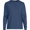 image:imageLands End Mens SuperT Long Sleeve TShirt  575 oz Midweight Cotton Covered Neck Seam Sewn Side Seams Rib Cuffs Layering Big and Tall SizesNautical Blue Heather