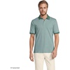 image:imageLands End Mens Supima Cotton Polo Shirt  Short Sleeve AmericanGrown Supima Interlock Knit Raised Collar Straight Hem Business Casual Big and TallMineral Aqua Stripe
