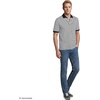 image:imageLands End Mens Supima Cotton Polo Shirt  Short Sleeve AmericanGrown Supima Interlock Knit Raised Collar Straight Hem Business Casual Big and TallRadiant Navy Micro Stripe