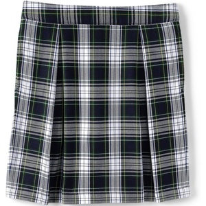 image:imageSchool Uniform Girls Plaid Skort Top of KneeWhite Plaid