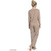 image:imageLands End Womens Knit 2 Piece Pajama Set  Long Sleeve Top and PantsRich Ginger Even Stripe