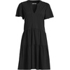 image:imageLands End Womens Cotton Jersey Tiered Mini DressBlack