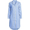 image:imageLands End Womens Cotton Poplin Long Sleeve Sleepshirt NightgownMuted Cobalt Blue Stripe