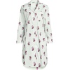 image:imageLands End Womens Cotton Poplin Long Sleeve Sleepshirt NightgownPink FloralCelery Stripe