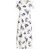 image:imageLands End Womens Cotton Short Sleeve Midcalf NightgownIvoryDeep Sea Floral