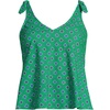 image:imageLands End Womens Flutter Tie Tankini TopGreenNavy Geo Floral