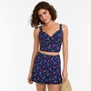 image:imageLands End Womens Ruffle Hem Swim SkirtNavyBerry Dot