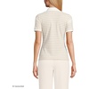 image:imageLands End Womens Short Sleeve Wide Rib PoloChampagne Dual Stripe