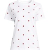 image:imageLands End Womens Supima Crew Neck TShirt  AmericanGrown Supima Cotton Relaxed Fit Tagless MidHip Length Layering Petite and Plus SizesLady BugWhite