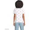 image:imageLands End Womens Supima Crew Neck TShirt  AmericanGrown Supima Cotton Relaxed Fit Tagless MidHip Length Layering Petite and Plus SizesLady BugWhite