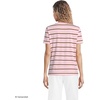 image:imageLands End Womens Supima Crew Neck TShirt  AmericanGrown Supima Cotton Relaxed Fit Tagless MidHip Length Layering Petite and Plus SizesSea Salt PinkGinger Stripe