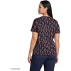 image:imageLands End Womens Supima VNeck TShirt  AmericanGrown Supima Cotton Relaxed Fit Straight Hem Tagless Layering Petite and Plus SizesDeep Sea Mini Poppy Floral