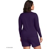 image:imageLands End Womens UPF 50 Rash Guard  Long Sleeve Chlorine Resistant Crew Neck MoistureWicking Beach Paddleboarding Petite and Plus SizesBlackberry