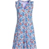 image:imageWomens Sleeveless Cotton Jersey Notch Neck Flounce DressClear Blue Sky Poppy Floral
