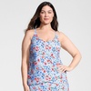 image:imageWomens Tulip Hem Tankini TopSoft Cloud Blue Poppy Floral