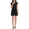 image:imageLands End Womens Cap Sleeve Creaseless ButtonDown RomperBlack