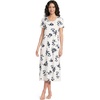 image:imageLands End Womens Cotton Short Sleeve Midcalf NightgownIvoryDeep Sea Floral