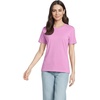 image:imageLands End Womens Supima Crew Neck TShirt  AmericanGrown Supima Cotton Relaxed Fit Tagless MidHip Length Layering Petite and Plus SizesAster Pink