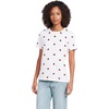 image:imageLands End Womens Supima Crew Neck TShirt  AmericanGrown Supima Cotton Relaxed Fit Tagless MidHip Length Layering Petite and Plus SizesLady BugWhite