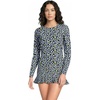 image:imageLands End Womens UPF 50 Rash Guard  Long Sleeve Chlorine Resistant Crew Neck MoistureWicking Beach Paddleboarding Petite and Plus SizesNavy Mini Bloom Floral