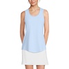 image:imageWomens Sleeveless Power Performance Scoop Neck Curved Hem Tunic TankSoft Sky Blue Pinstripe
