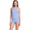 image:imageWomens Tugless High Neck Strappy Back Tankini Swimsuit TopSoft Cloud Blue