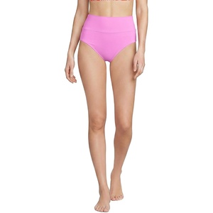 image:imageLands End Womens Chlorine Resistant Pinchless High Waisted Bikini BottomsAster Pink