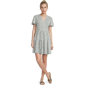 image:imageLands End Womens Cotton Jersey Tiered Mini DressFresh Clover Pressed Flower