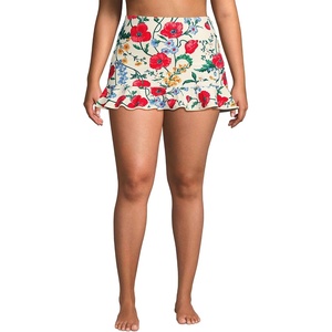 image:imageLands End Womens Ruffle Hem Swim SkirtEgretPoppy Floral