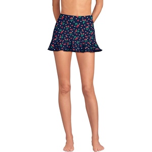image:imageLands End Womens Ruffle Hem Swim SkirtNavyBerry Dot