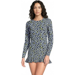 image:imageLands End Womens UPF 50 Rash Guard  Long Sleeve Chlorine Resistant Crew Neck MoistureWicking Beach Paddleboarding Petite and Plus SizesNavy Mini Bloom Floral