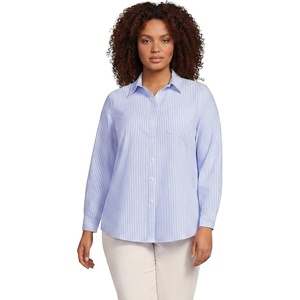 image:imageWomens Oxford ShirtWhiteChicory Blue Stripe