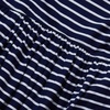 image:imageLands End Girls Long Sleeve Gathered Waist Jersey DressDark Navy Stripe