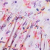 image:imageLands End Girls Long Sleeve Gathered Waist Jersey DressFloral MultiPink Mist