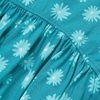 image:imageLands End Girls Long Sleeve Gathered Waist Jersey DressFloralBaltic Teal