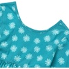 image:imageLands End Girls Long Sleeve Gathered Waist Jersey DressFloralBaltic Teal